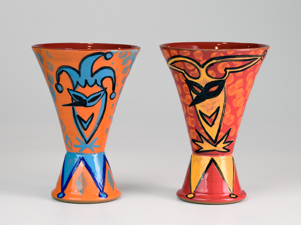 JOKER JESTER TEASER TRICKSTER I  Pair of Champagne Flutes - Amrita Dhawan