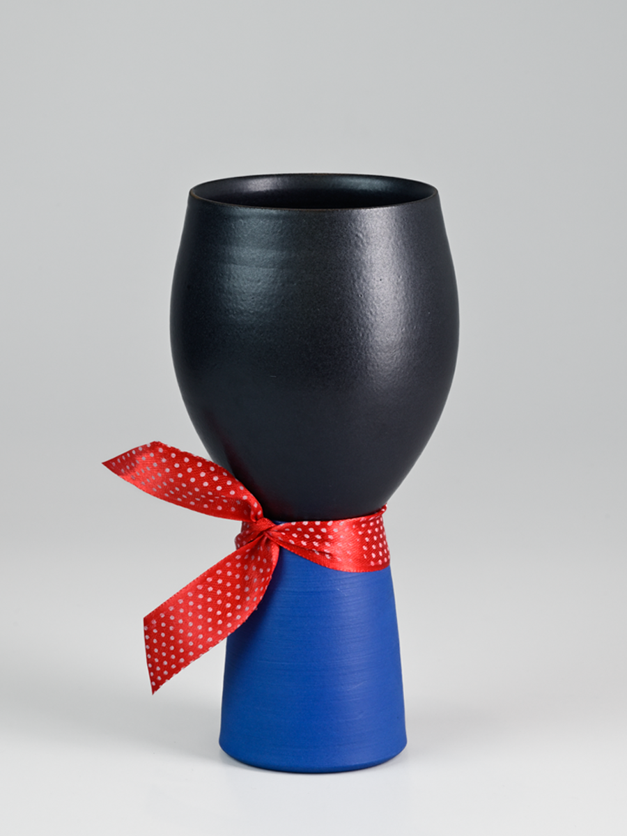 NEELAKANTA AT THE SANTHE II  1 Goblet with neck ribbon - Amrita Dhawan