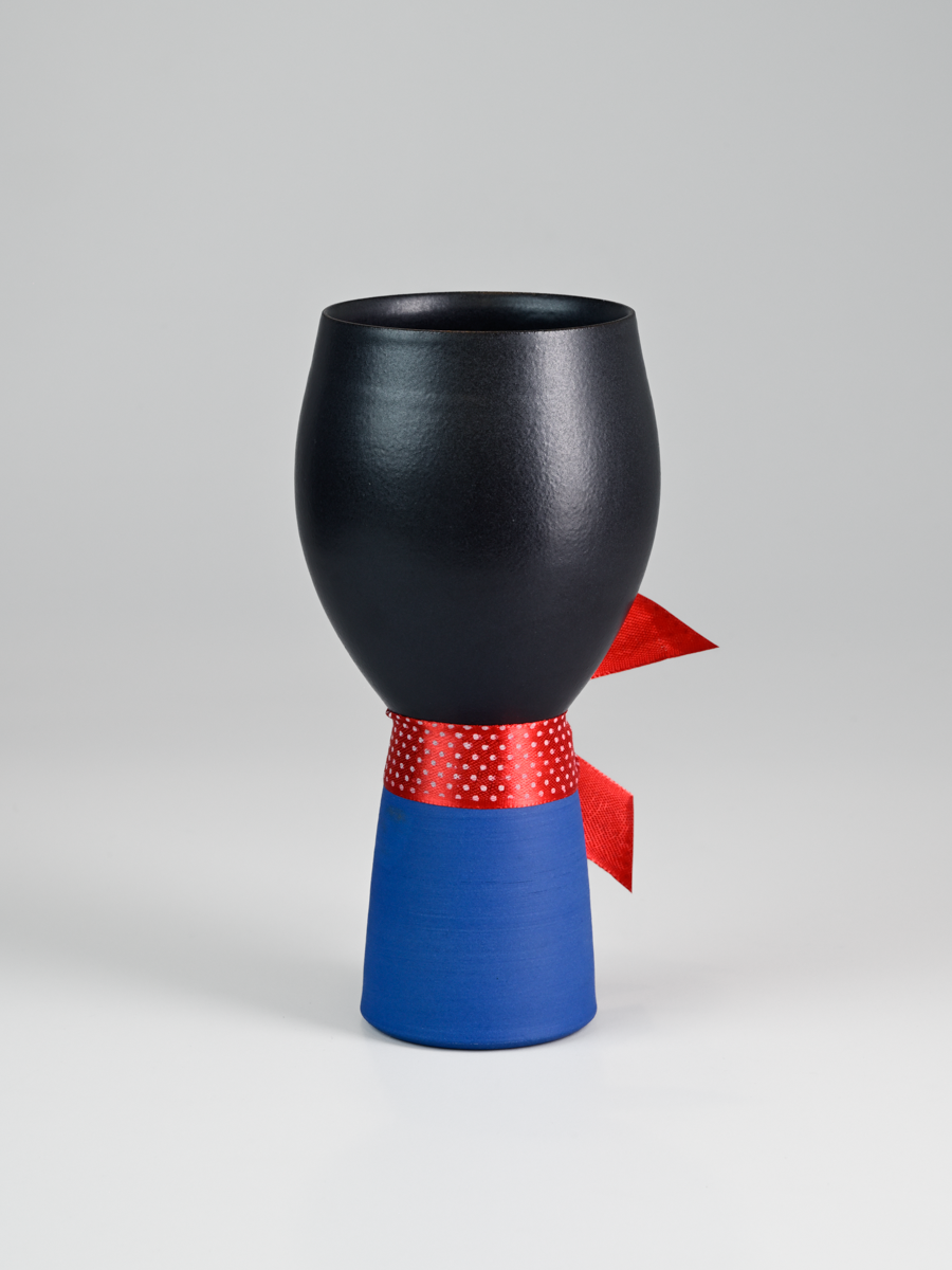 NEELAKANTA AT THE SANTHE II  1 Goblet with neck ribbon - Amrita Dhawan