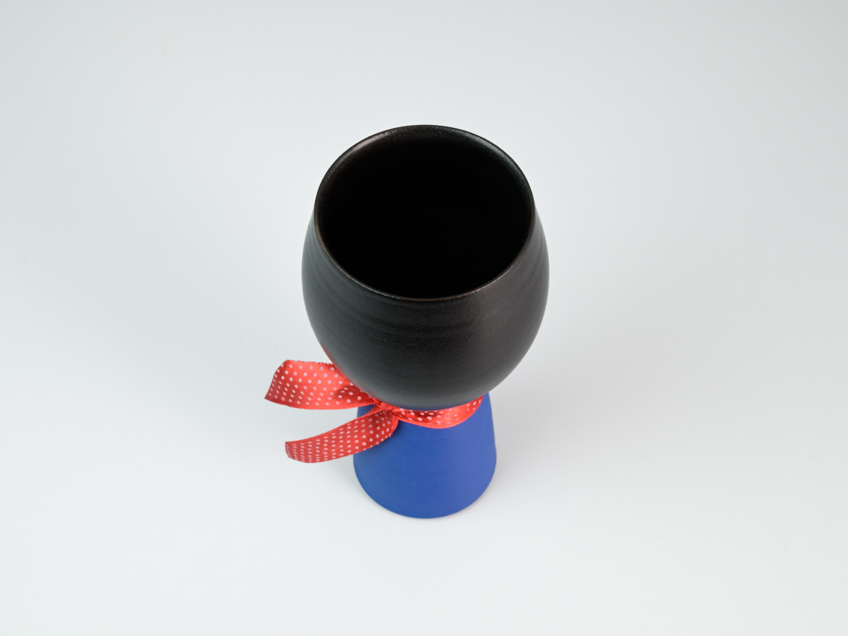 NEELAKANTA AT THE SANTHE II  1 Goblet with neck ribbon - Amrita Dhawan