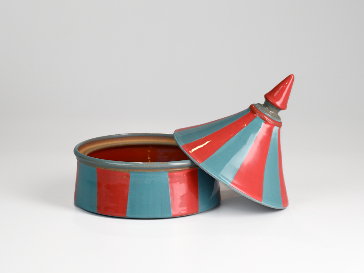 BIG TOP I  1 Carnival Tent Lidded Jar - Amrita Dhawan