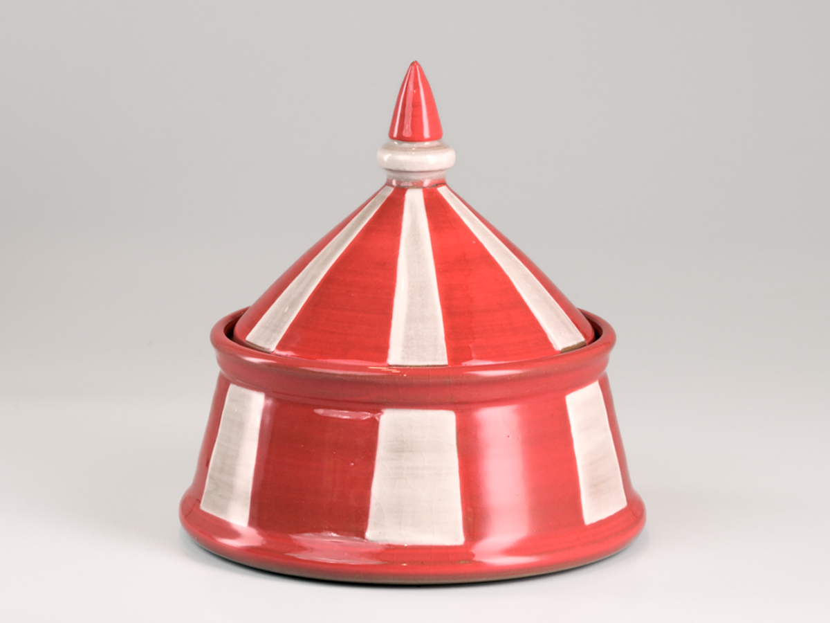 BIG TOP II  1 Carnival Tent Lidded Jar - Amrita Dhawan