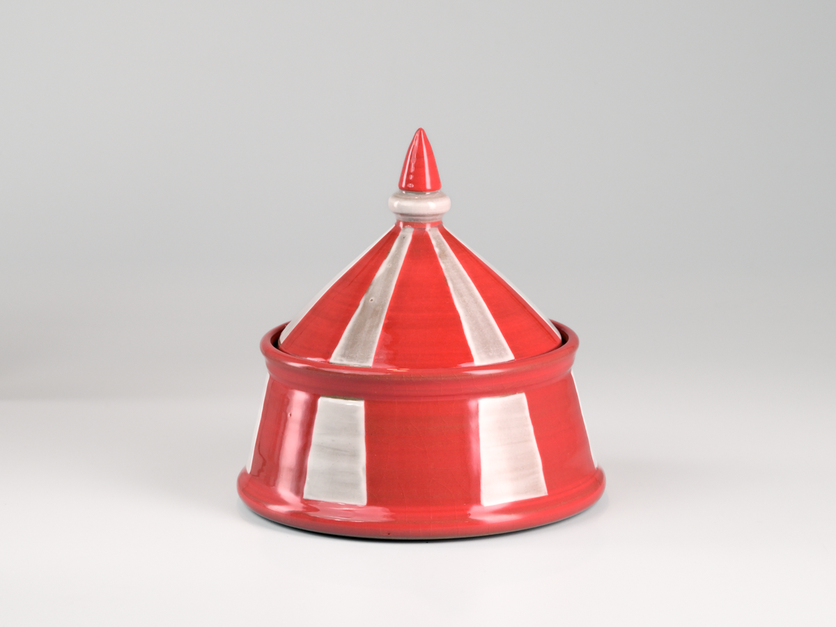 BIG TOP II  1 Carnival Tent Lidded Jar - Amrita Dhawan