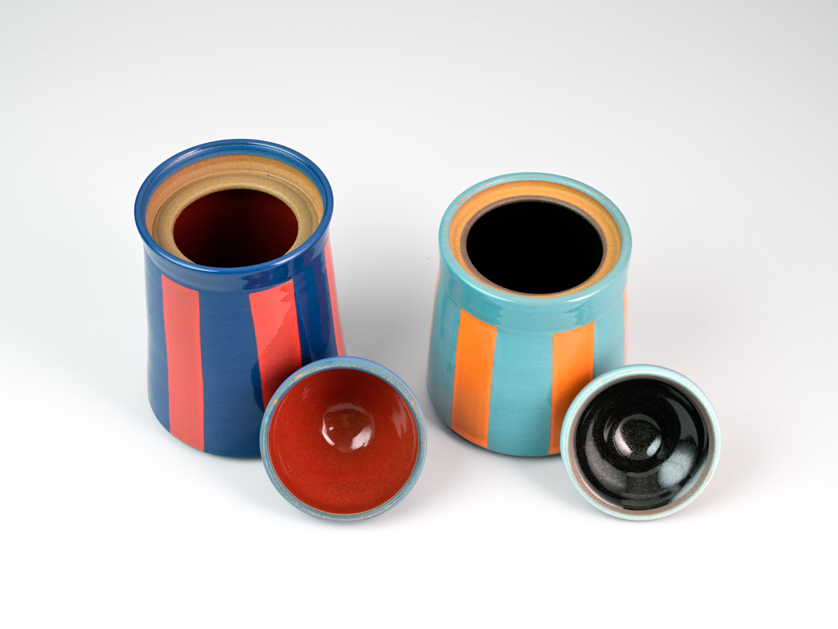 CARNIVAL UNBOXED  2 Carnival Tent Lidded Jars - Amrita Dhawan