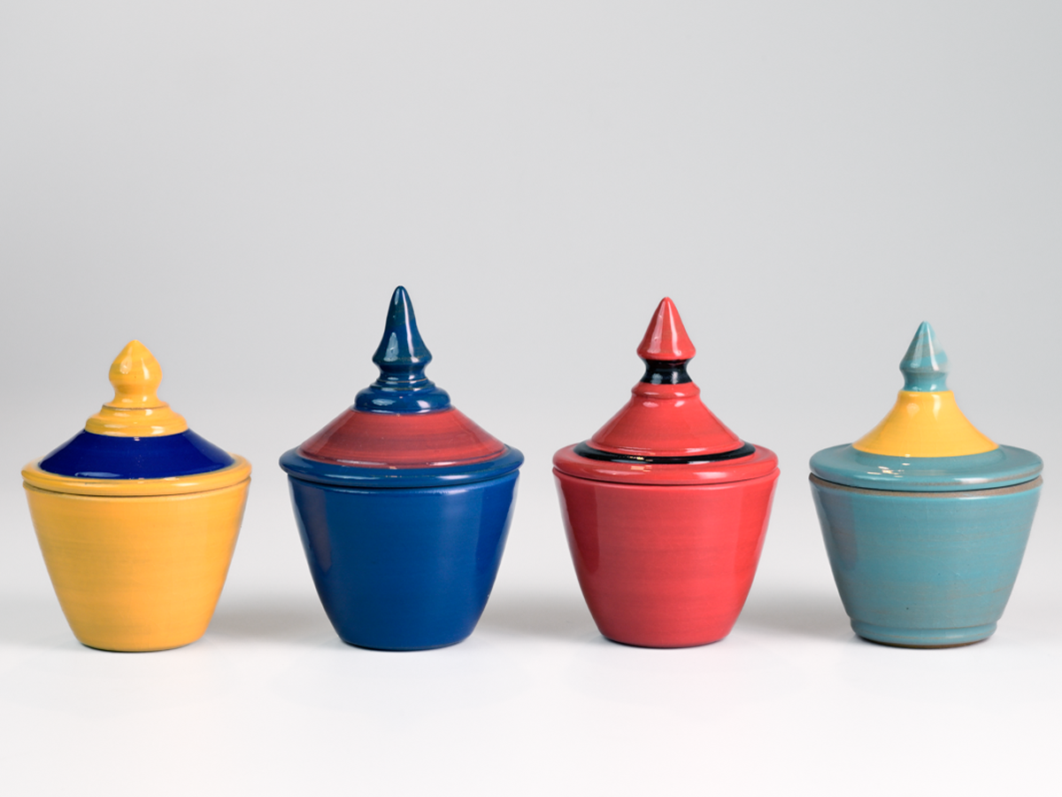 CIRCUS CANDY  4 Small lidded Jars - Amrita Dhawan