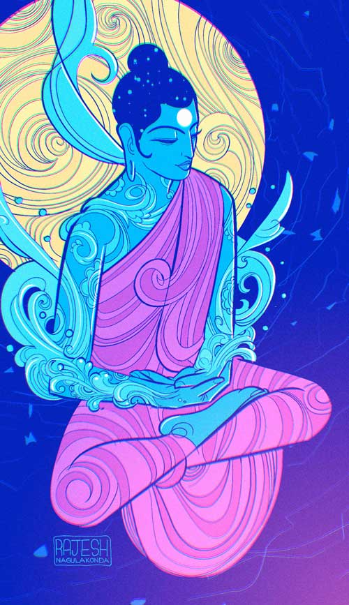Buddha Purnima in Blue- Rajesh Nagulakonda