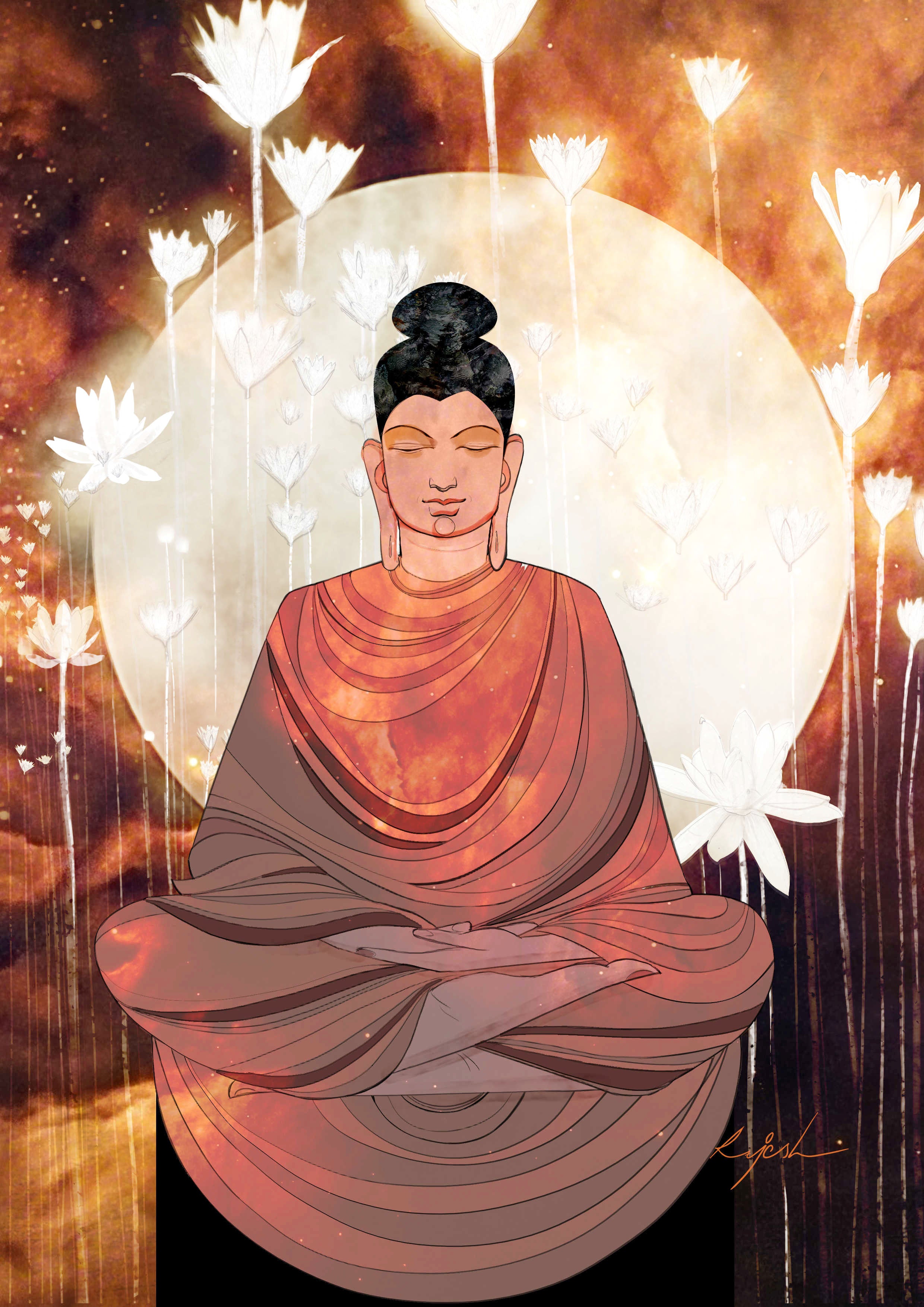 Buddha in meditation- Rajesh Nagulakonda