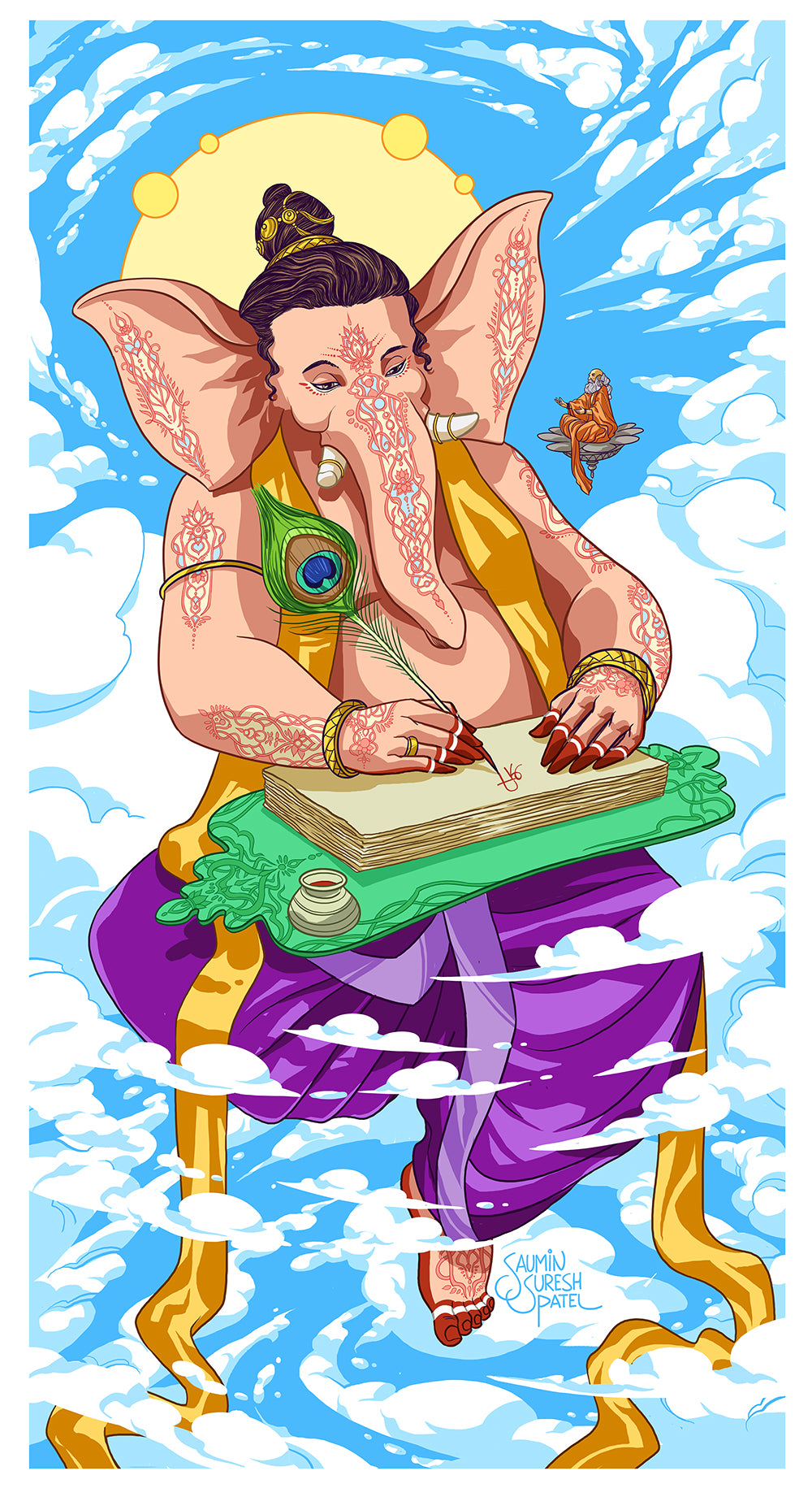 Ganesha as scribe of Epic Mahabharat - Saumin Suresh Patel