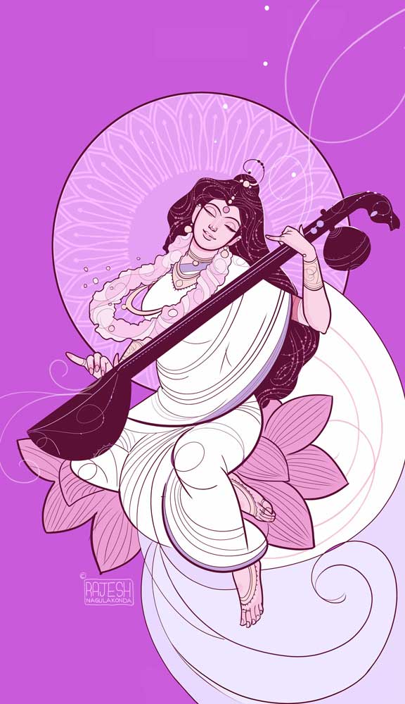 Saraswati in Pink_ Rajesh Nagulakonda