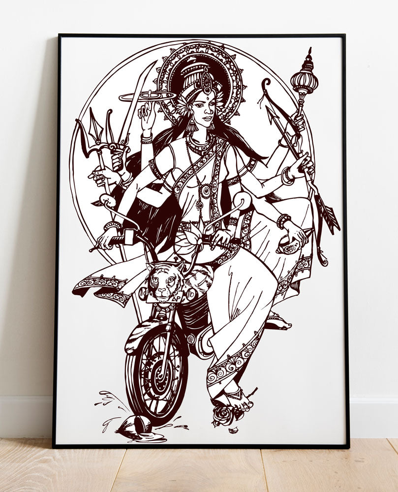 Durga in black and white- Maria Chumak