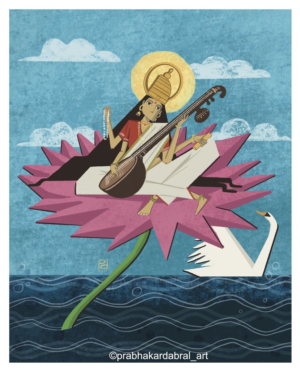 Saraswati — The Luminous Pulse of Creation