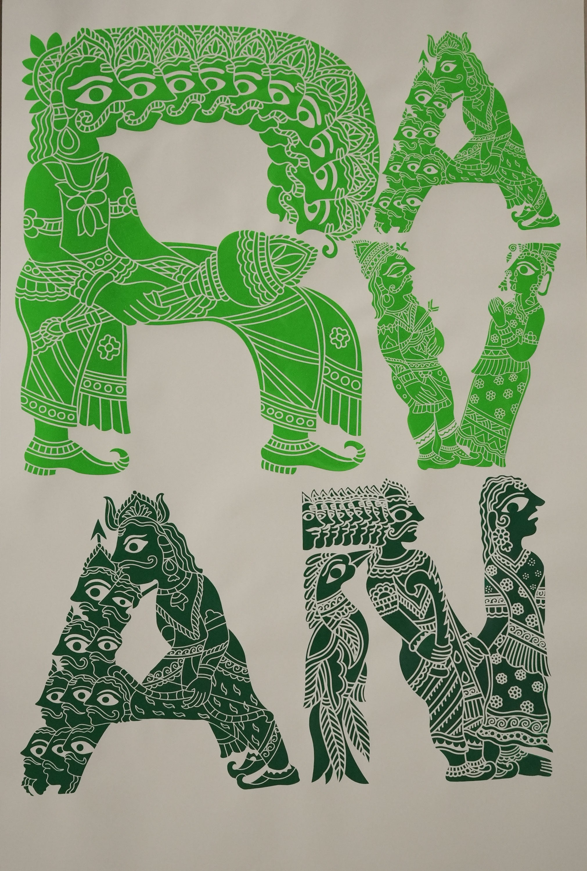 Typecraft poster Ravaan in Green _Ishan Khosla